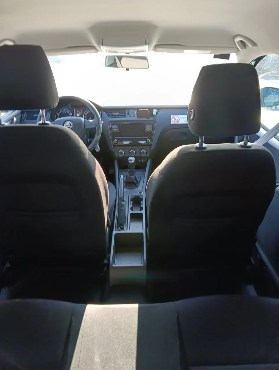 Clean and comfortable interior of our taxi